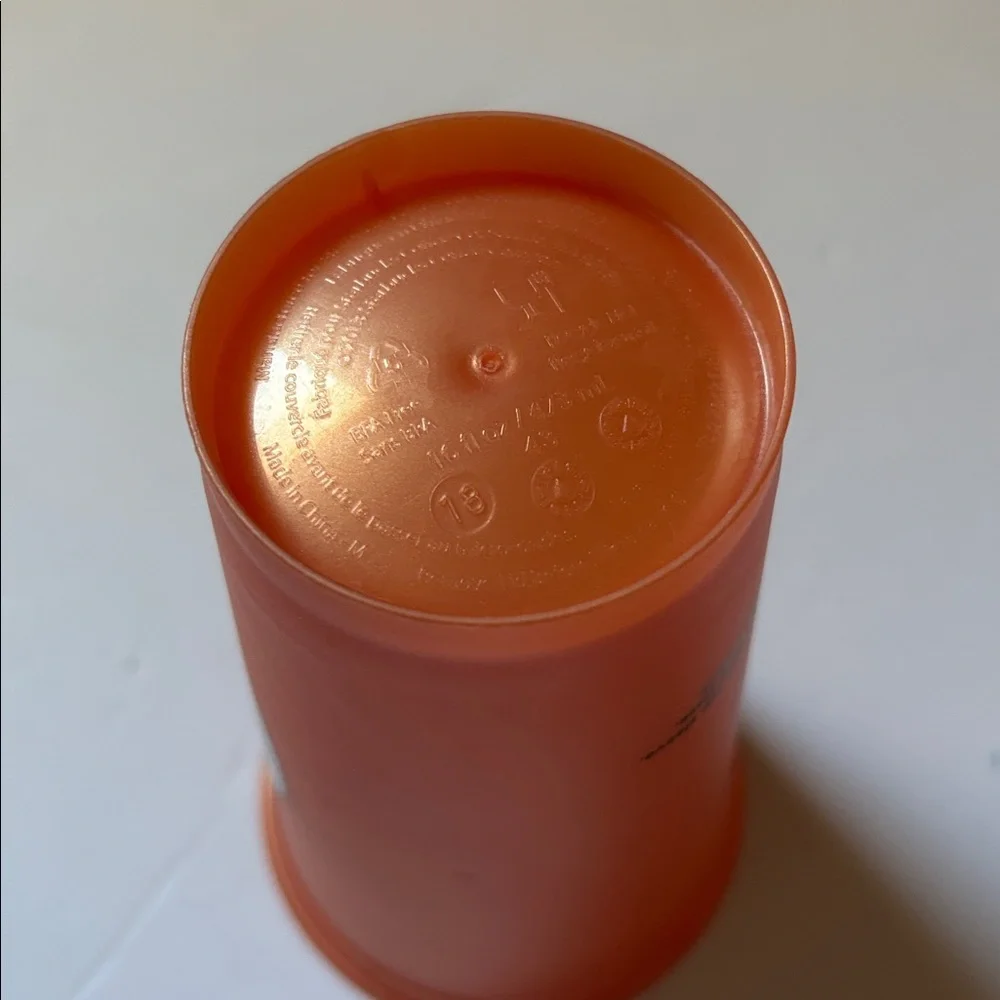Starbucks | Bundle of Two Reusable Coffee Cups Orange + Purple Lip Kiss Imprint